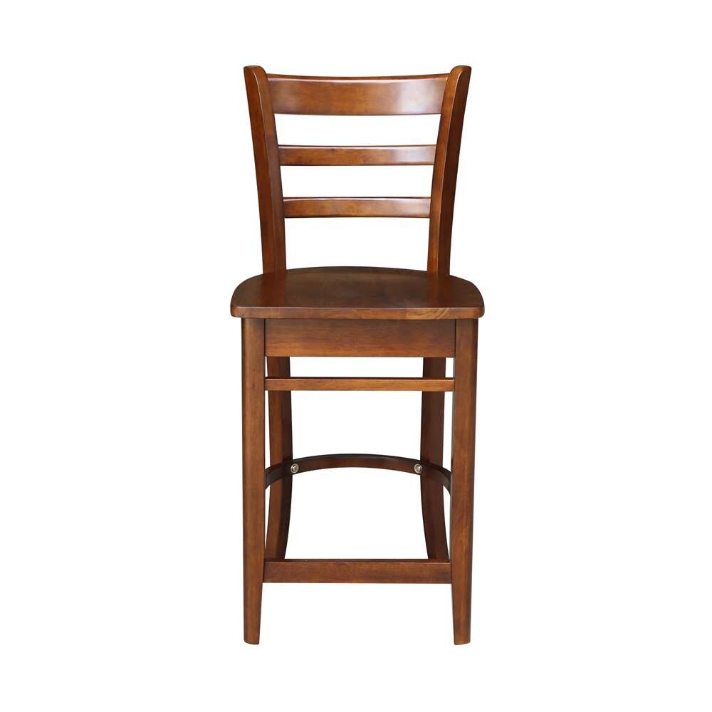International Concepts - Emily Counter Height Stool - 24inSH in Espresso Finish - S581-6172 veiw 6