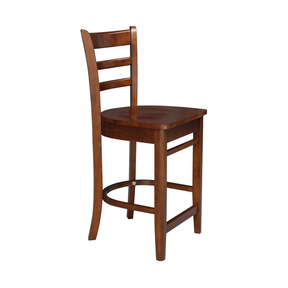 International Concepts - Emily Counter Height Stool - 24inSH in Espresso Finish - S581-6172 veiw 7