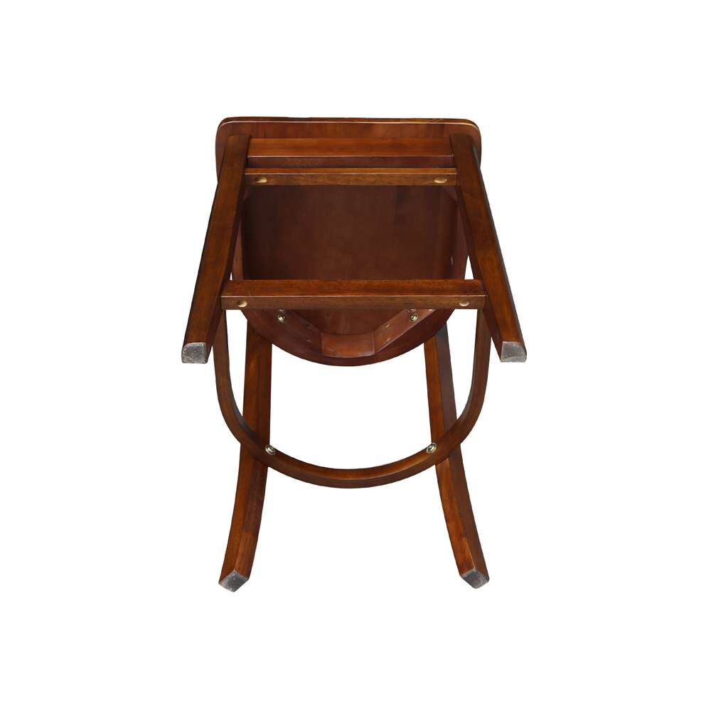 International Concepts - Emily Counter Height Stool - 24inSH in Espresso Finish - S581-6172 veiw 9