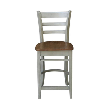 International Concepts - Emily Counter Height Stool - 24inSH in Hickory/Stone Finish - S41-6172 veiw 6
