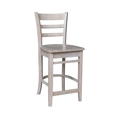 International Concepts - Emily Counter Height Stool - 24inSH in Washed Gray Taupe Finish - S09-6172 veiw 4