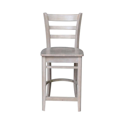 International Concepts - Emily Counter Height Stool - 24inSH in Washed Gray Taupe Finish - S09-6172 veiw 6
