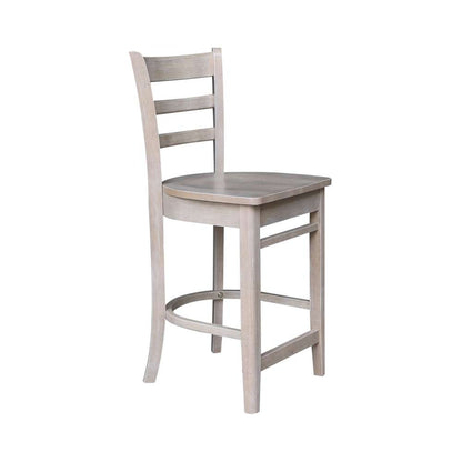 International Concepts - Emily Counter Height Stool - 24inSH in Washed Gray Taupe Finish - S09-6172 veiw 7