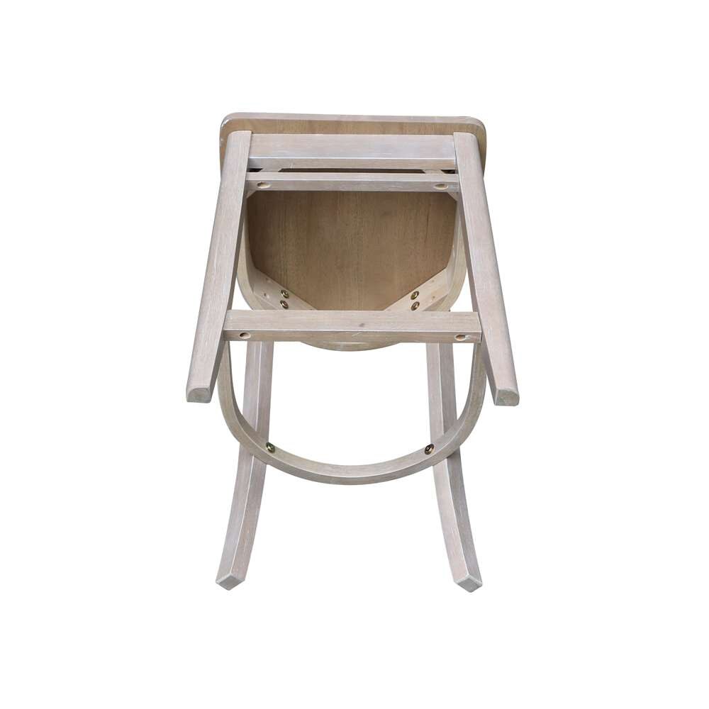 International Concepts - Emily Counter Height Stool - 24inSH in Washed Gray Taupe Finish - S09-6172 veiw 9