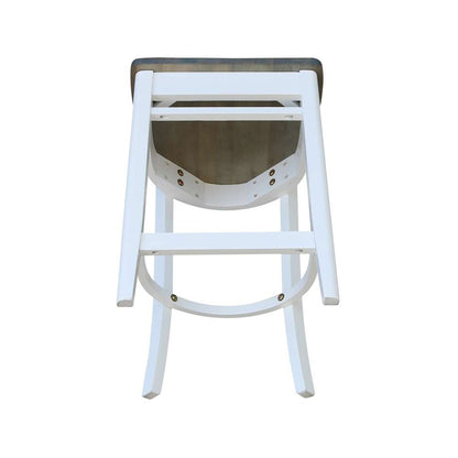 International Concepts - Emily Counter Height Stool - 24inSH in White/Heather Gray Finish - S05-6172 veiw 8