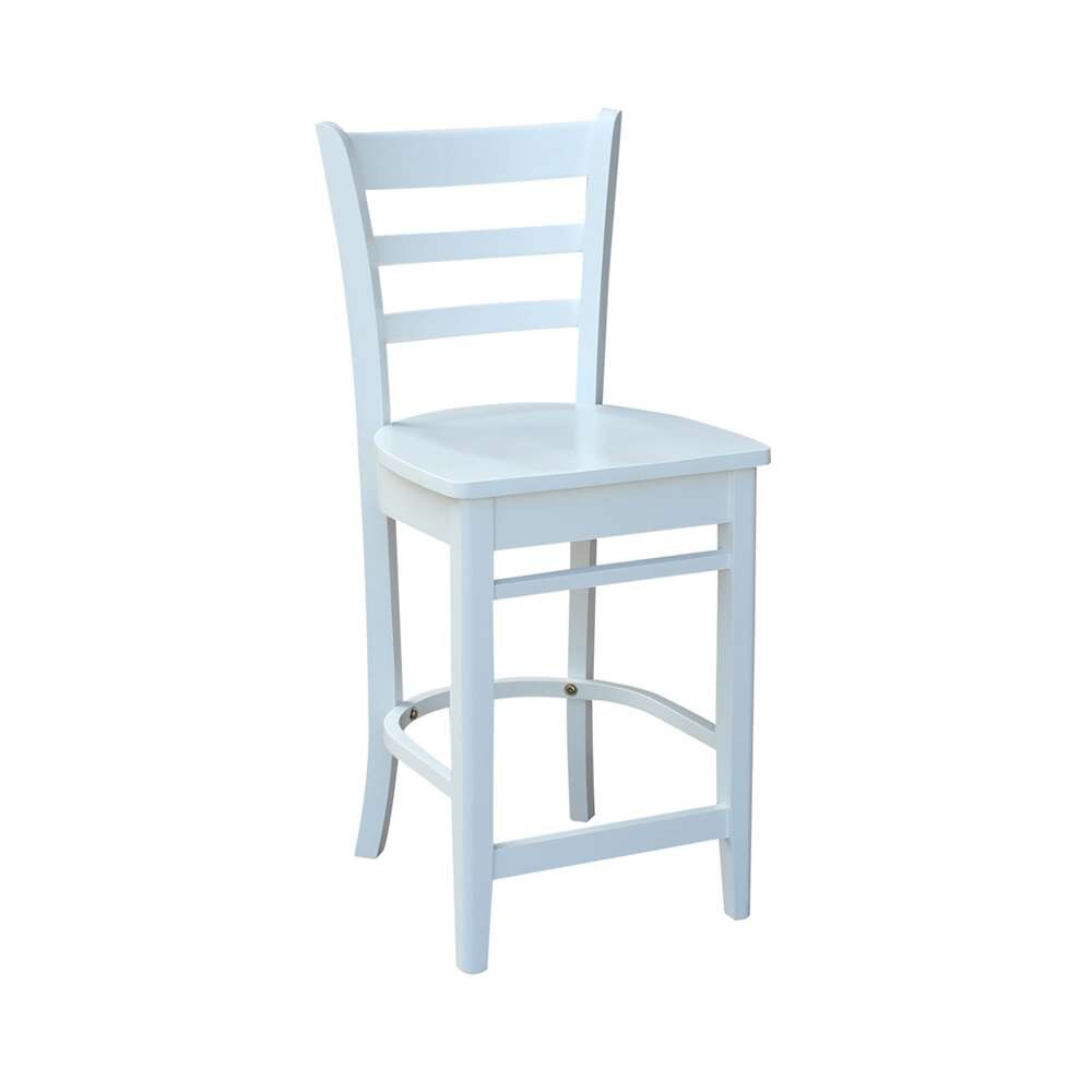 International Concepts - Emily Counter Height Stool - 24inSH in White Finish - S08-6172 veiw 4