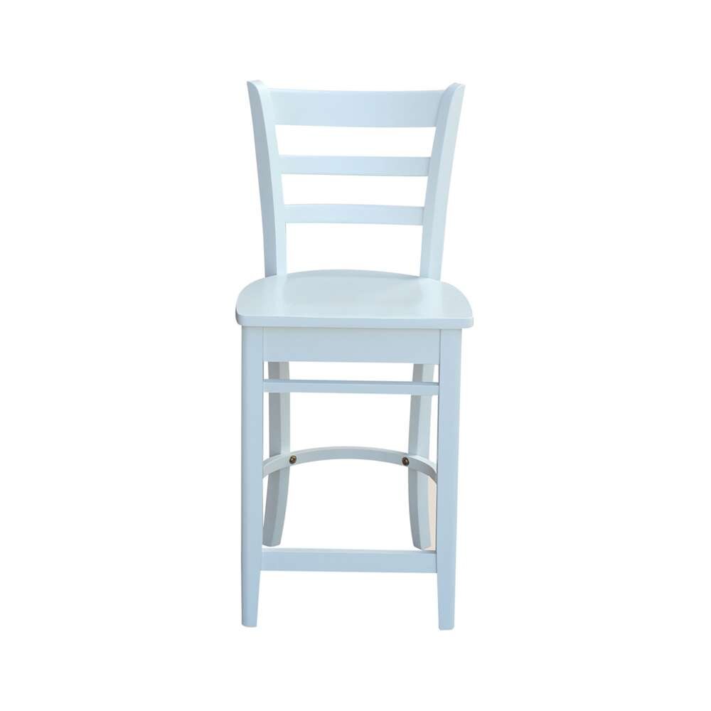 International Concepts - Emily Counter Height Stool - 24inSH in White Finish - S08-6172 veiw 6