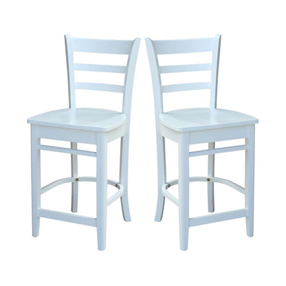 International Concepts - Emily Counter Height Stool - 24inSH in White Finish - S08-6172 veiw 8