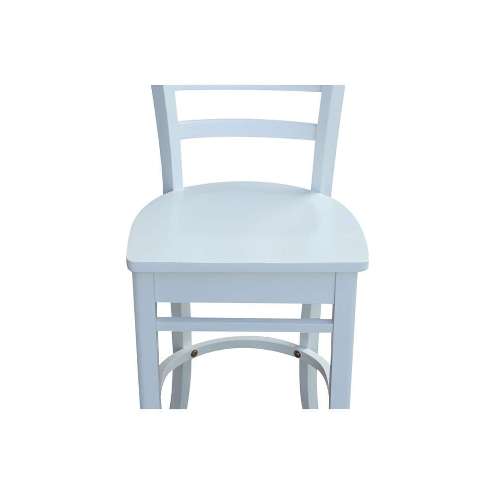 International Concepts - Emily Counter Height Stool - 24inSH in White Finish - S08-6172 veiw 10