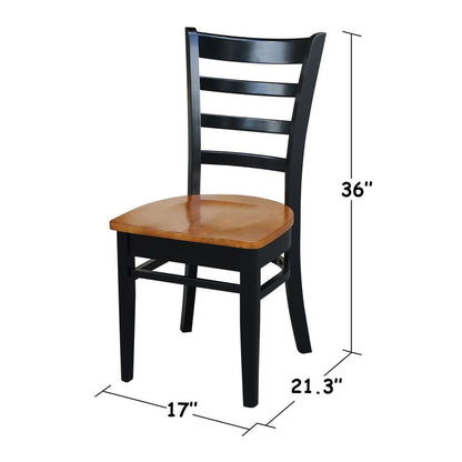International Concepts - Emily Side Chair in Black / Cherry Finish (Set of 2) - C57-617P veiw 1