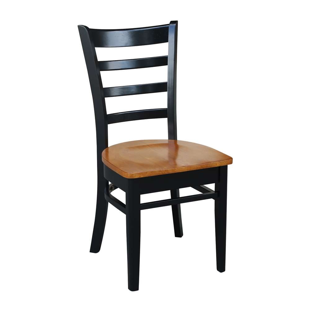 International Concepts - Emily Side Chair in Black / Cherry Finish (Set of 2) - C57-617P veiw 3