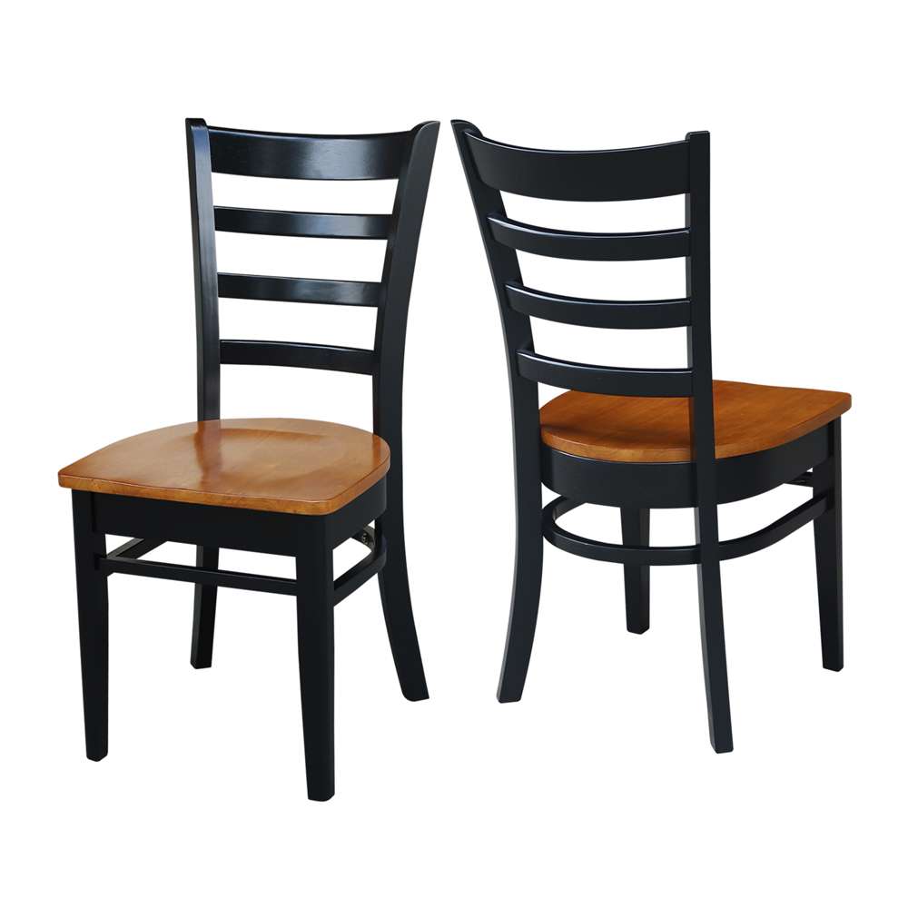 International Concepts - Emily Side Chair in Black / Cherry Finish (Set of 2) - C57-617P veiw 4