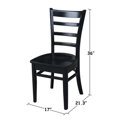 International Concepts - Emily Side Chair in Black Finish (Set of 2) - C46-617P veiw 3