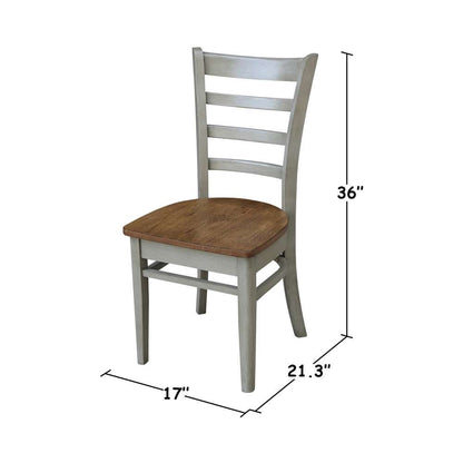 International Concepts - Emily Side Chair in Hickory/Stone Finish (Set of 2) - C41-617P veiw 3