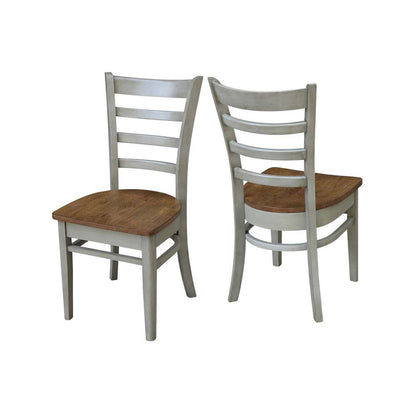 International Concepts - Emily Side Chair in Hickory/Stone Finish (Set of 2) - C41-617P veiw 5