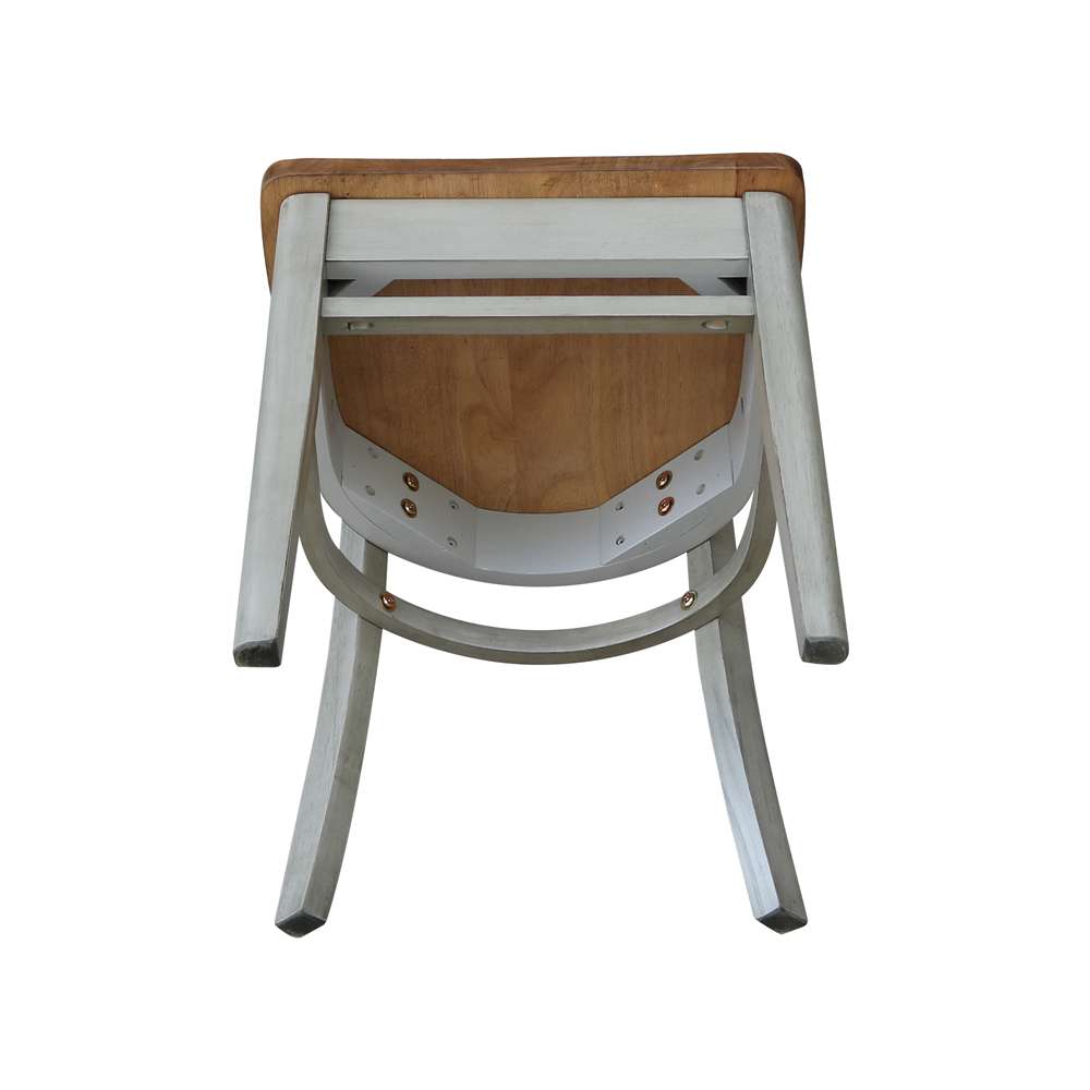 International Concepts - Emily Side Chair in Hickory/Stone Finish (Set of 2) - C41-617P veiw 8