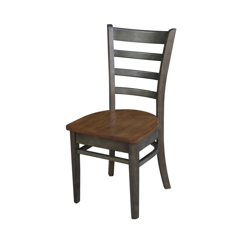 International Concepts - Emily Side Chair in Hickory/Washed Coal Finish (Set of 2) - C45-617P veiw 1