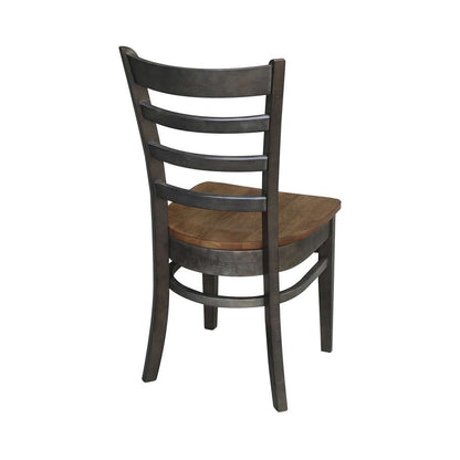 International Concepts - Emily Side Chair in Hickory/Washed Coal Finish (Set of 2) - C45-617P veiw 2