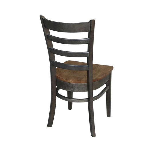 International Concepts - Emily Side Chair in Hickory/Washed Coal Finish (Set of 2) - C45-617P veiw 2