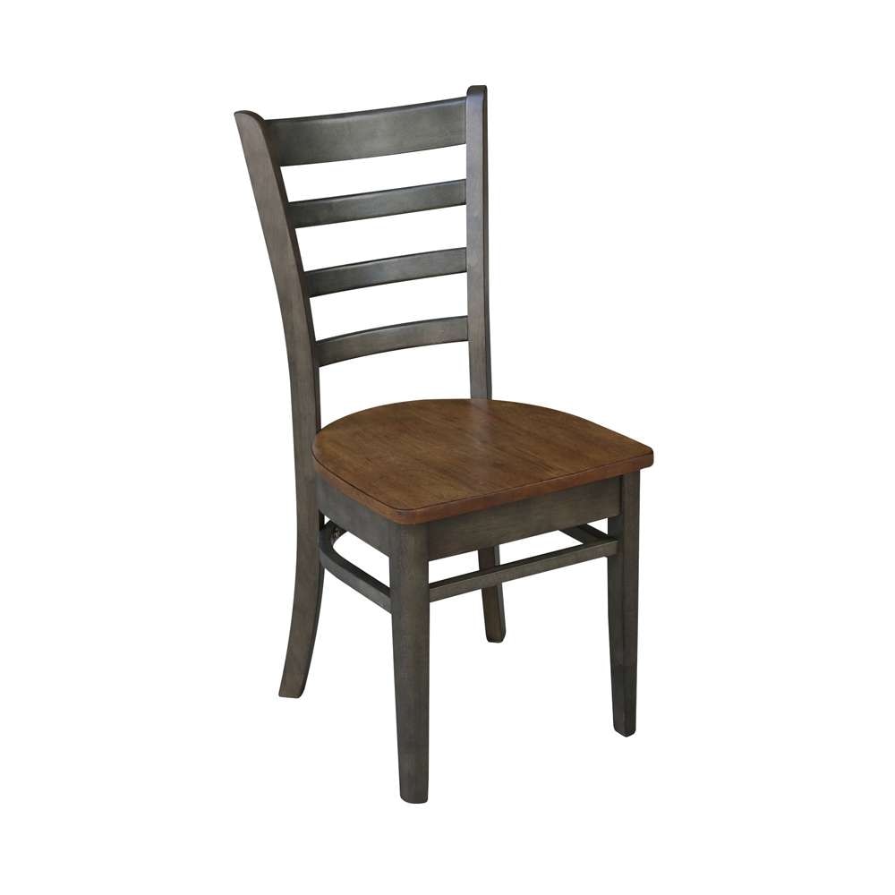 International Concepts - Emily Side Chair in Hickory/Washed Coal Finish (Set of 2) - C45-617P veiw 4