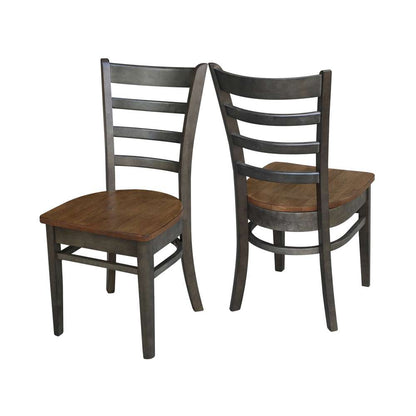 International Concepts - Emily Side Chair in Hickory/Washed Coal Finish (Set of 2) - C45-617P veiw 5