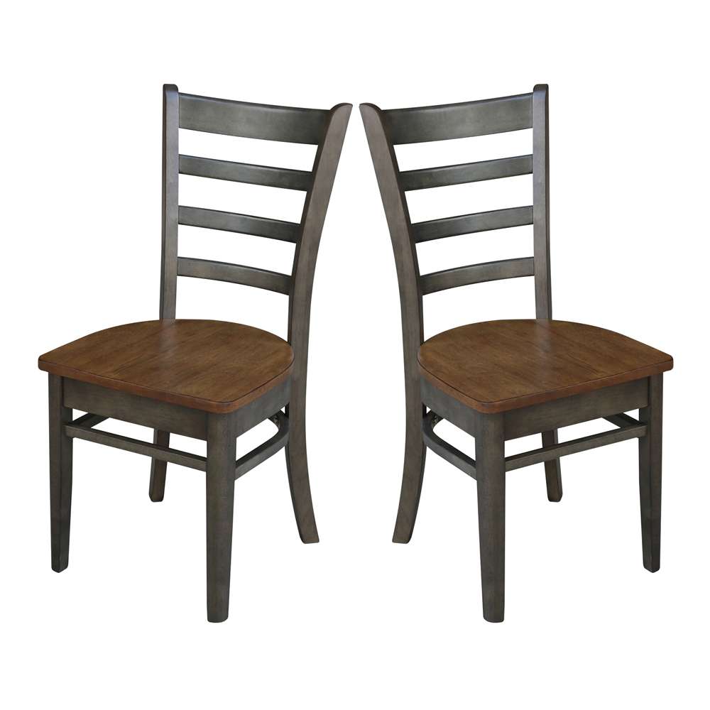 International Concepts - Emily Side Chair in Hickory/Washed Coal Finish (Set of 2) - C45-617P veiw 8