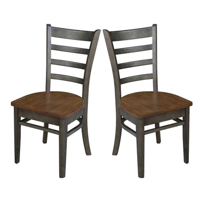 International Concepts - Emily Side Chair in Hickory/Washed Coal Finish (Set of 2) - C45-617P veiw 8