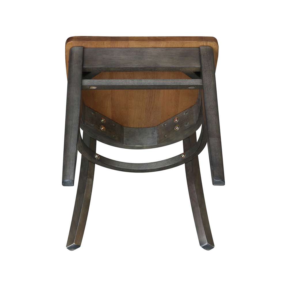 International Concepts - Emily Side Chair in Hickory/Washed Coal Finish (Set of 2) - C45-617P veiw 9