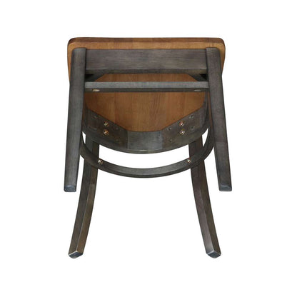 International Concepts - Emily Side Chair in Hickory/Washed Coal Finish (Set of 2) - C45-617P veiw 9