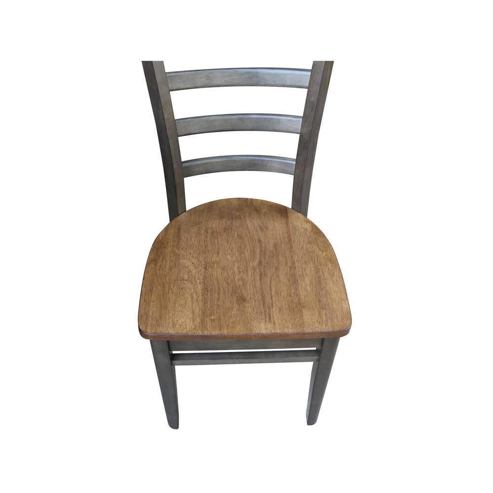International Concepts - Emily Side Chair in Hickory/Washed Coal Finish (Set of 2) - C45-617P veiw 10
