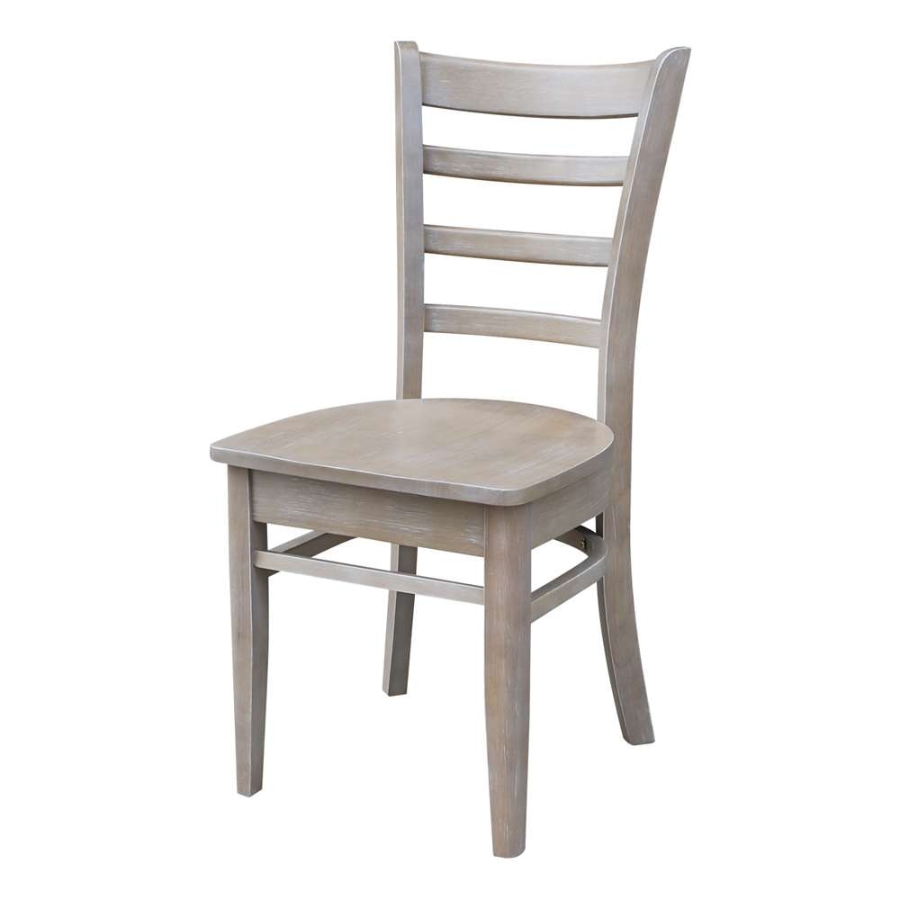 International Concepts - Emily Side Chair in Washed Gray Taupe Finish (Set of 2) - C09-617P veiw 1