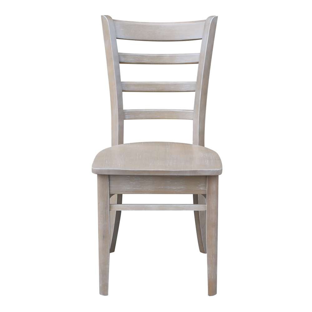 International Concepts - Emily Side Chair in Washed Gray Taupe Finish (Set of 2) - C09-617P veiw 4