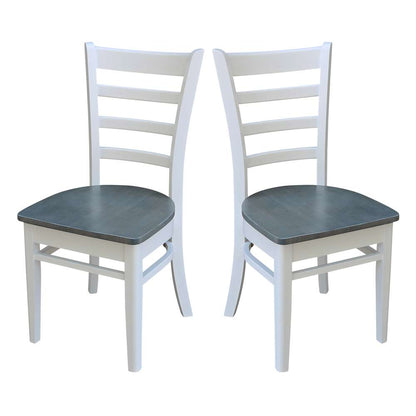 International Concepts - Emily Side Chair in White/Heather Gray Finish (Set of 2) - C05-617P veiw 2
