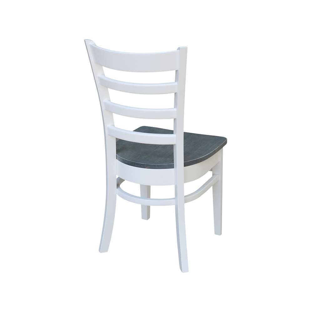 International Concepts - Emily Side Chair in White/Heather Gray Finish (Set of 2) - C05-617P veiw 3