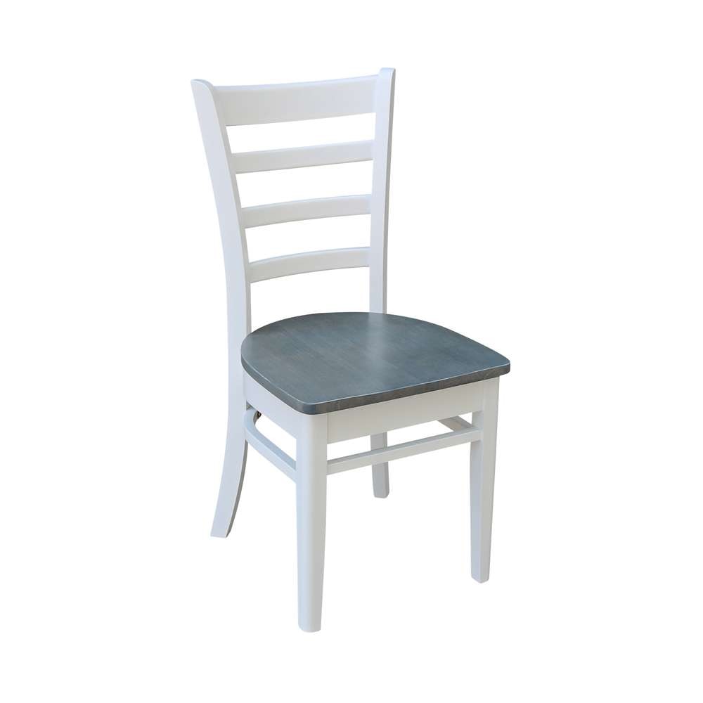 International Concepts - Emily Side Chair in White/Heather Gray Finish (Set of 2) - C05-617P veiw 5