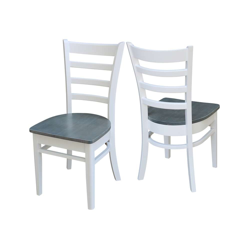 International Concepts - Emily Side Chair in White/Heather Gray Finish (Set of 2) - C05-617P veiw 6