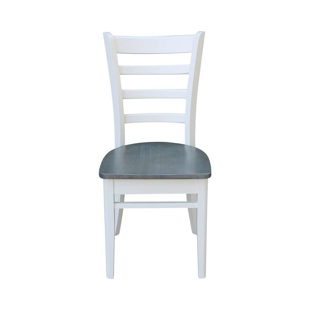 International Concepts - Emily Side Chair in White/Heather Gray Finish (Set of 2) - C05-617P veiw 7