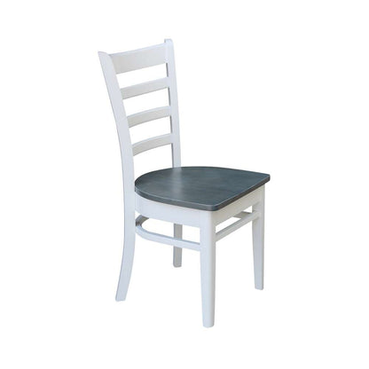 International Concepts - Emily Side Chair in White/Heather Gray Finish (Set of 2) - C05-617P veiw 8