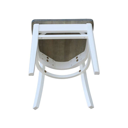 International Concepts - Emily Side Chair in White/Heather Gray Finish (Set of 2) - C05-617P veiw 9