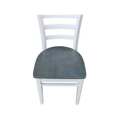 International Concepts - Emily Side Chair in White/Heather Gray Finish (Set of 2) - C05-617P veiw 10