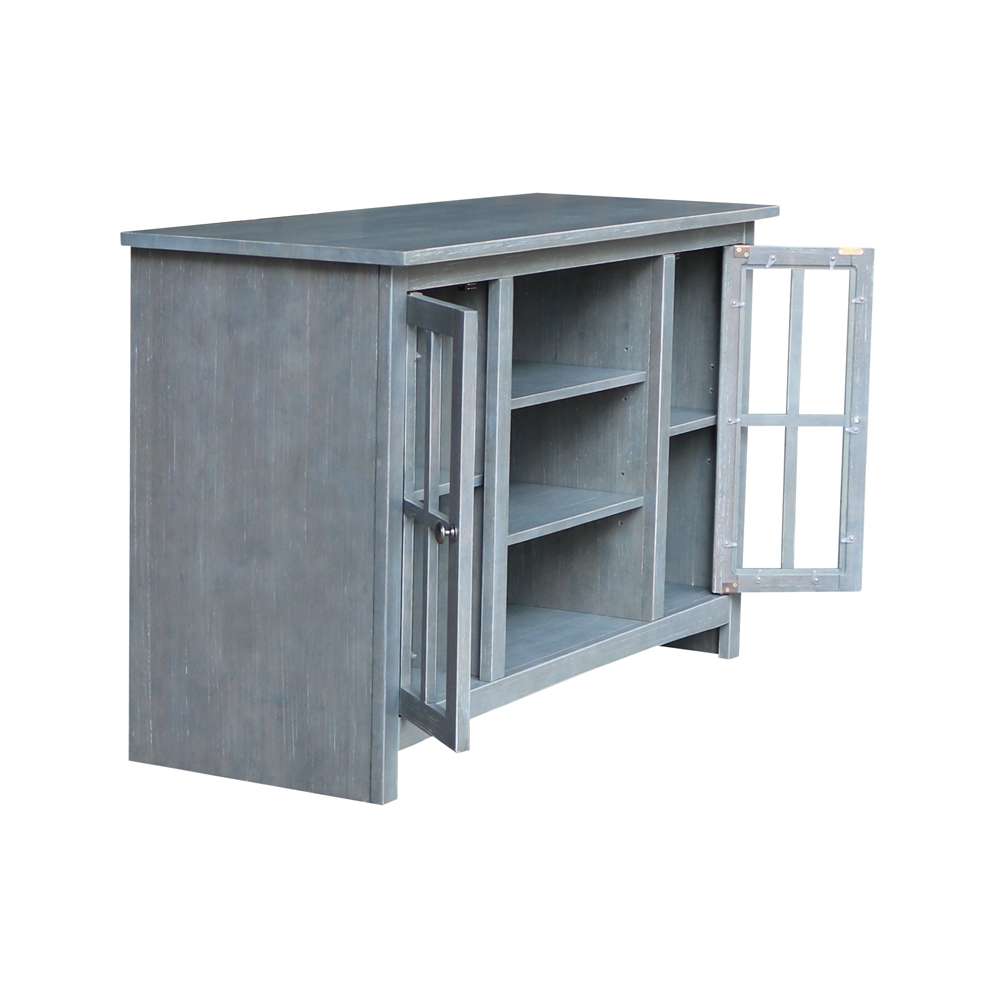 International Concepts - Entertainment / Tv Stand with 2 Doors - 48in in Heather Grey-Antique Washed Finish - TV105-34 veiw 3