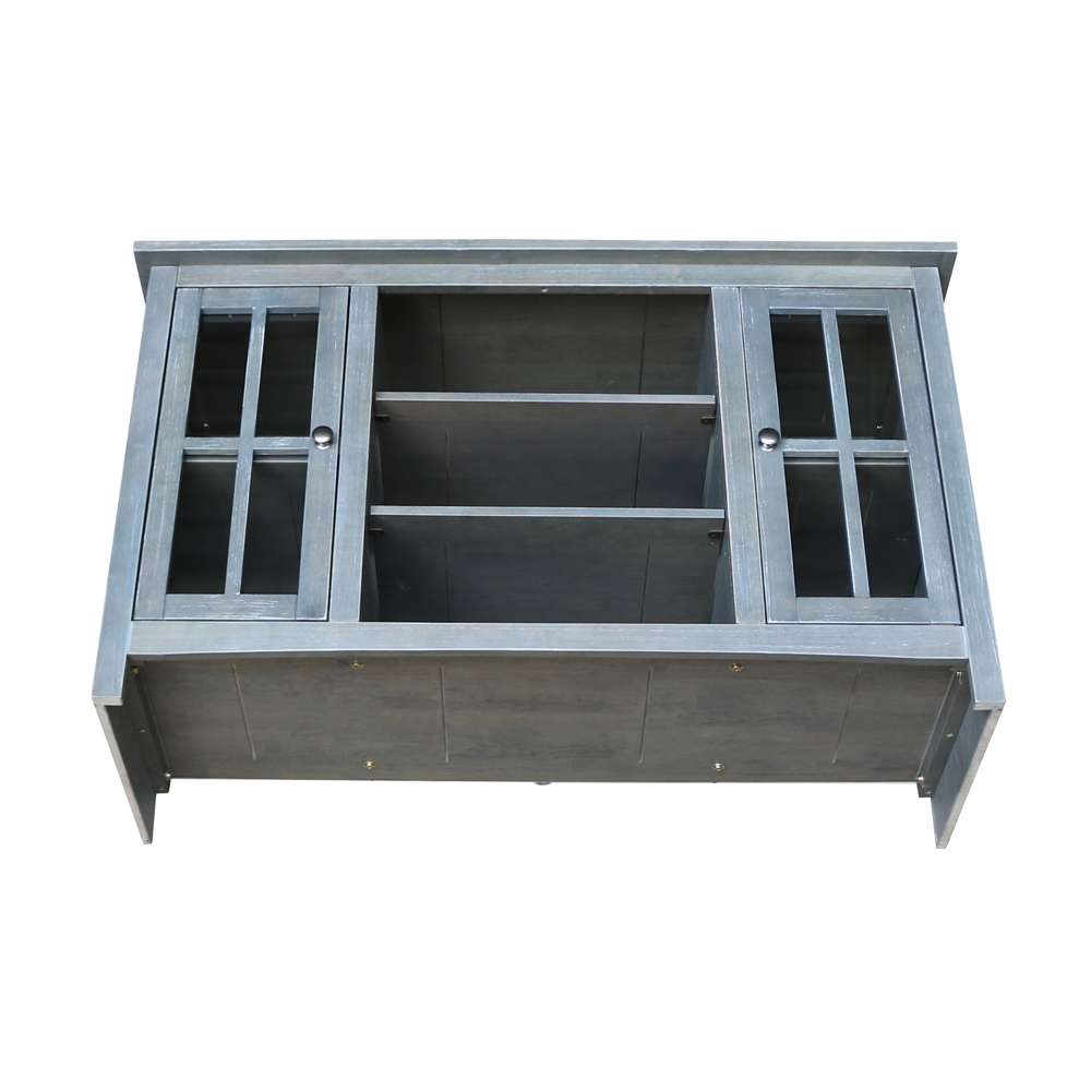 International Concepts - Entertainment / Tv Stand with 2 Doors - 48in in Heather Grey-Antique Washed Finish - TV105-34 veiw 5