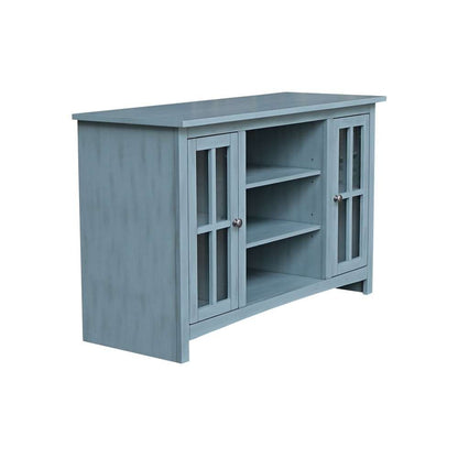 International Concepts - Entertainment / Tv Stand with 2 Doors - 48in in Ocean Blue - Antique Rubbed Finish - TV32-34 veiw 4