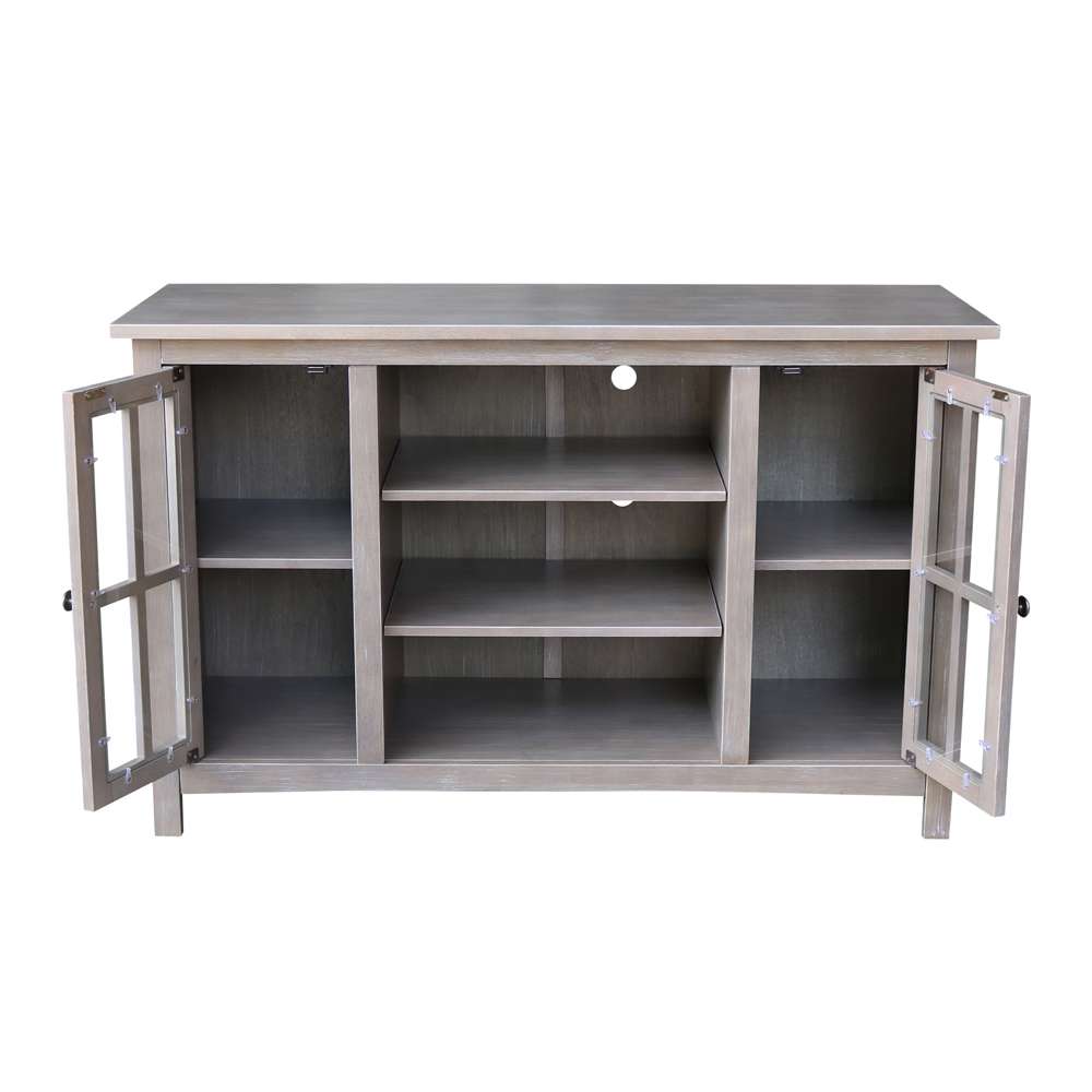 International Concepts - Entertainment / Tv Stand with 2 Doors - 48in in Washed Gray Taupe Finish - TV09-34 veiw 4
