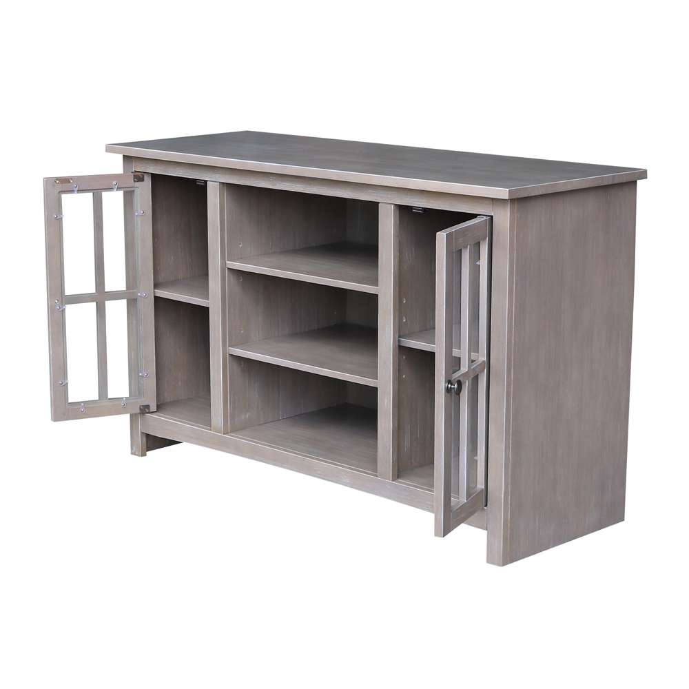 International Concepts - Entertainment / Tv Stand with 2 Doors - 48in in Washed Gray Taupe Finish - TV09-34 veiw 6