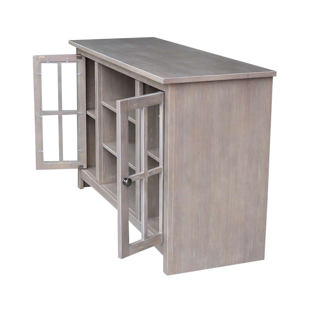 International Concepts - Entertainment / Tv Stand with 2 Doors - 48in in Washed Gray Taupe Finish - TV09-34 veiw 7