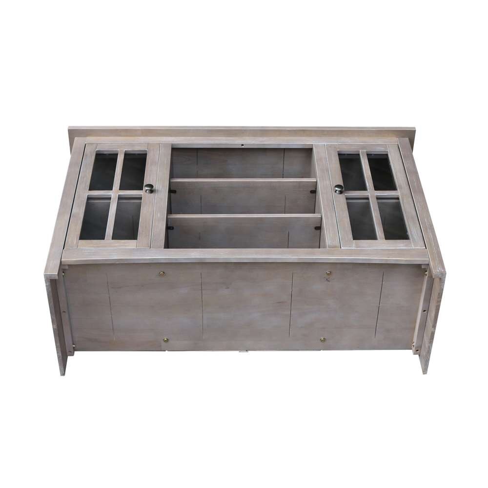 International Concepts - Entertainment / Tv Stand with 2 Doors - 48in in Washed Gray Taupe Finish - TV09-34 veiw 9