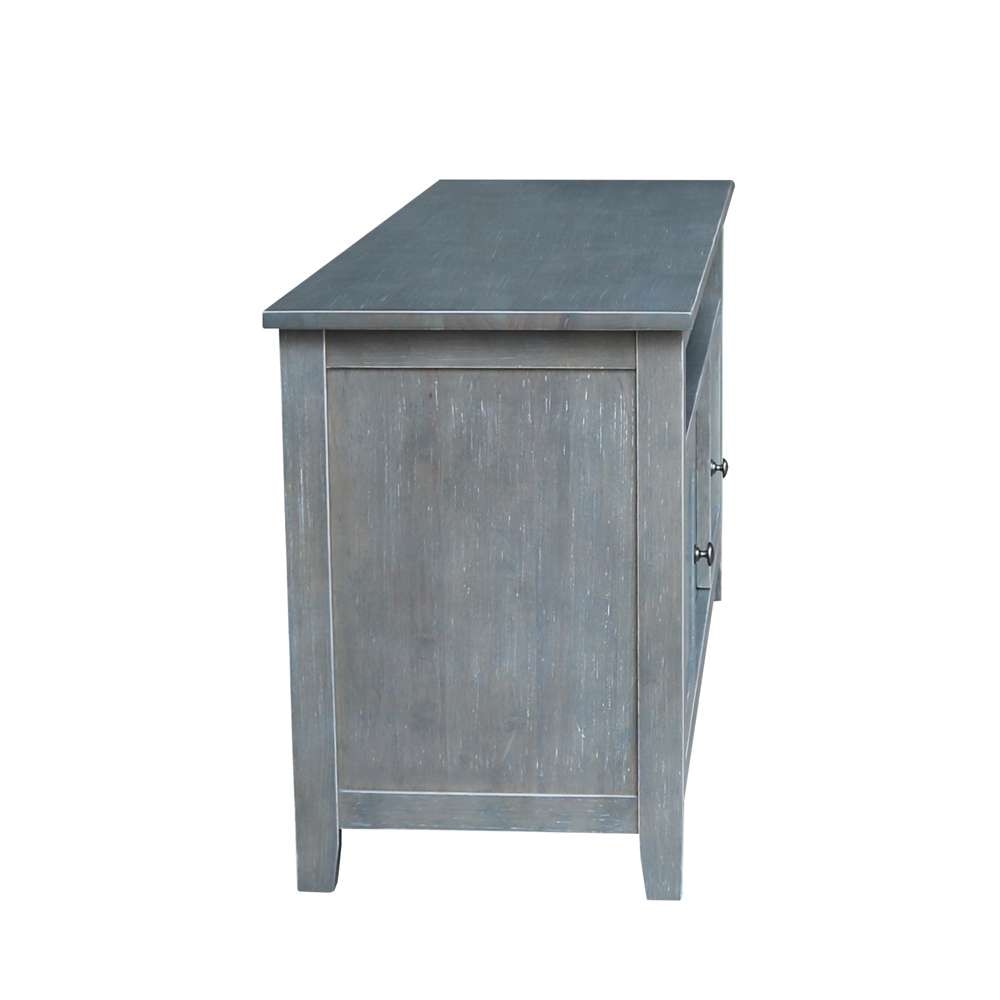 International Concepts - Entertainment / Tv Stand with 2 Doors in Heather Grey-Antique Washed Finish - TV105-51 veiw 3