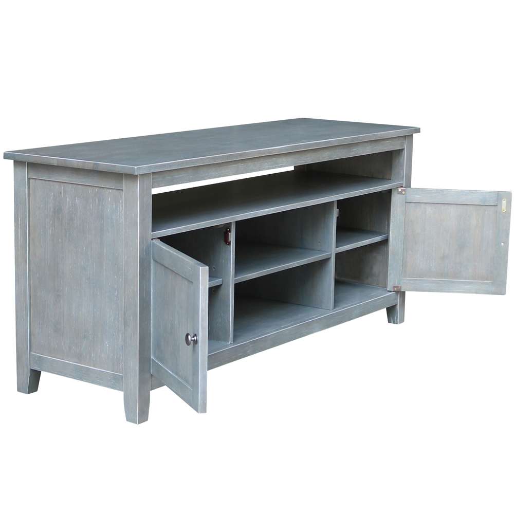International Concepts - Entertainment / Tv Stand with 2 Doors in Heather Grey-Antique Washed Finish - TV105-51 veiw 4