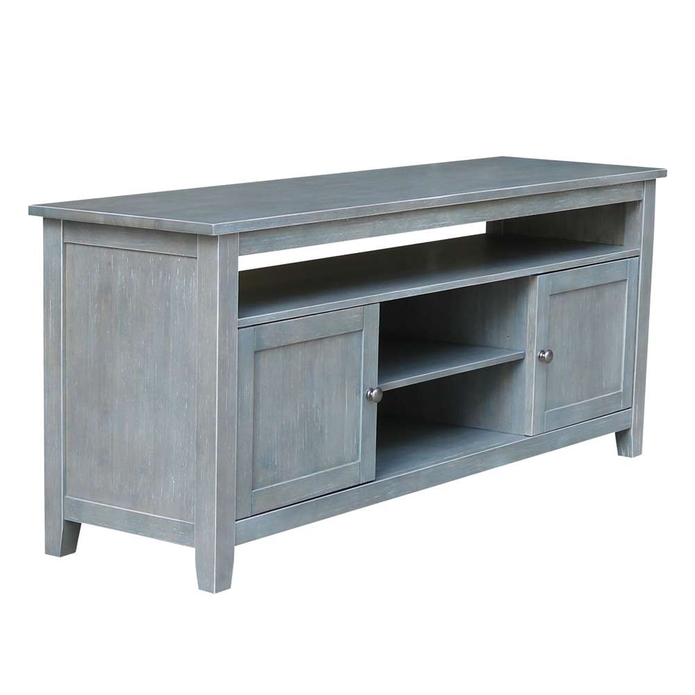 International Concepts - Entertainment / Tv Stand with 2 Doors in Heather Grey-Antique Washed Finish - TV105-51 veiw 5